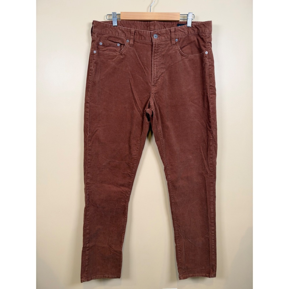Bonobos Corduroy Pants Mens 36/34 Brown Slim Fit 5-Pocket Stretch Casual Pants